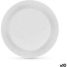 Plate set Algon Cardboard Disposable White (10 Units)