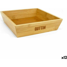 Bowl Quttin Brown Bamboo 20 x 20 x 5 cm (12 Units)