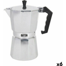 Italian Coffee Pot Quttin 6 Cups Aluminium (6 Units)