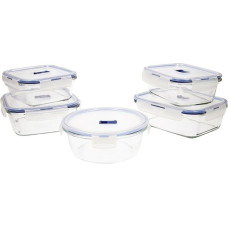 Set of lunch boxes Luminarc Pure Box Active (5 pcs) Bicoloured Glass 43 x 32 x 18 cm (5 Units)