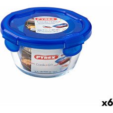 Hermetic Lunch Box Pyrex Cook & go 15,5 x 15,5 x 8,5 cm Blue 700 ml Glass (6 Units)