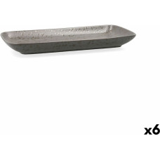 Serving Platter Ariane Oxide Ceramic Grey (28 x 14 cm) (6 Units)