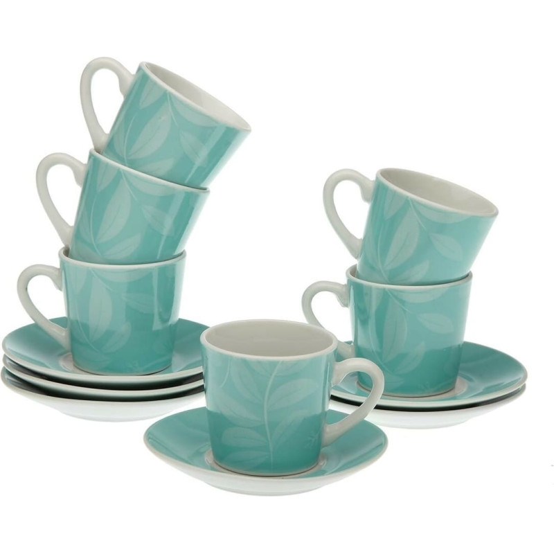 Set of 6 Cups with Plate Versa Elnora Porcelain