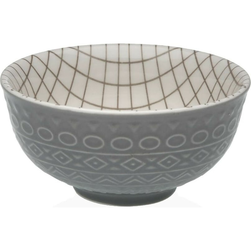 Snack Bowl Versa Grey Ceramic Porcelain 12,3 x 5,8 x 12,3 cm