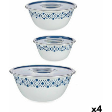 Set of bowls Stefanplast Tosca With lid Blue Plastic (4 Units)