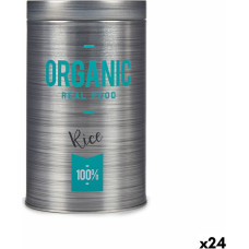 Tin Organic Rice Grey Tin 10,4 x 18,2 x 10,4 cm (24 Units)