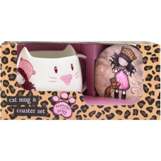 Cup with Plate Gorjuss Purrrrrfect love Ceramic Coasters Cup