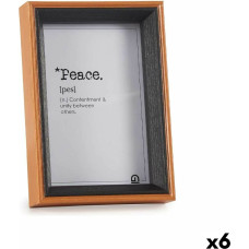 Photo frame Crystal Black Brown MDF Wood (12 x 17 x 3 cm) (6 Units)