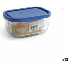 Lunch box Borgonovo Blue Rectangular 400 ml 13,5 x 9,5 x 6,5 cm (12 Units)