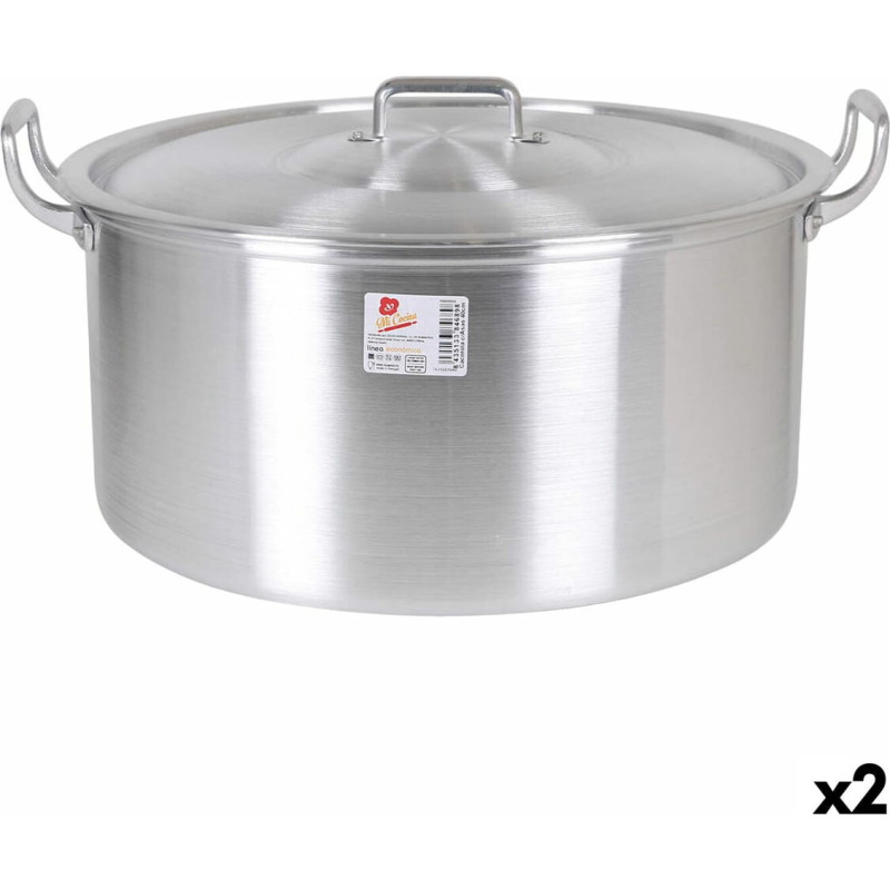 Casserole with lid Aluminium 49 x 41 x 24 cm (2 Units)