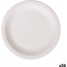 Plate set Algon Disposable White Cardboard 28 cm (36 Units)