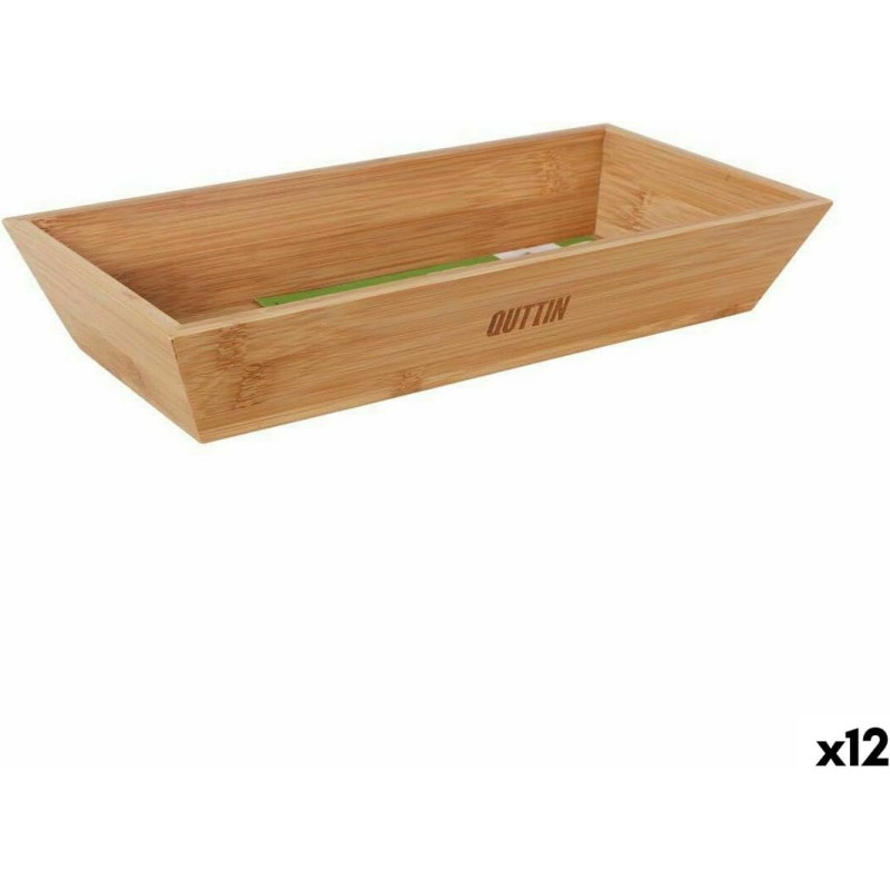 Bowl Quttin Brown Bamboo 29,3 x 14 x 5 cm (12 Units)