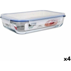 Hermetic Lunch Box Quttin   Rectangular 3,7 L 36 x 24,8 x 8,1 cm (4 Units)