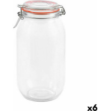 Jar La Mediterránea Hermetic Glass 2 L (6 Units)