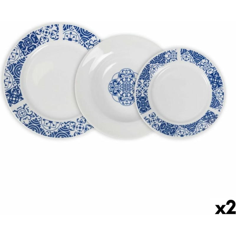 Dinnerware Set La Mediterránea Alcora Circular 12 Pieces (2 Units)