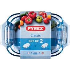 Set of Oven Dishes Pyrex Classic Transparent Borosilicate Glass (2 pcs)