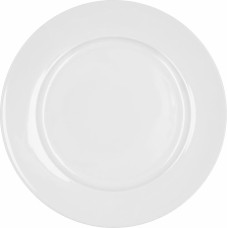 Flat plate Bidasoa Glacial Ala Ancha Ceramic White Ø 30 cm (Pack 4x)