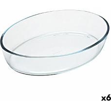 Oven Dish Pyrex Classic Vidrio Transparent Glass Oval 35 x 24 x 7 cm (6 Units)