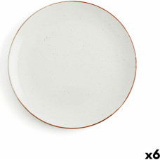 Flat plate Ariane Terra Ceramic Beige (Ø 29 cm) (6 Units)