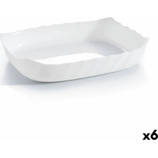 Serving Platter Luminarc Smart Cuisine Rectangular White Glass 29 x 30 cm (6 Units)