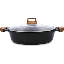 Casserole with lid Quid Karbon Cast aluminium Black 32 cm