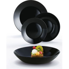 Tableware Luminarc Zelie Black Glass 18 Pieces