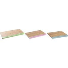 Cutting board DKD Home Decor 33,5 x 22,4 x 1,2 cm Blue Pink Green