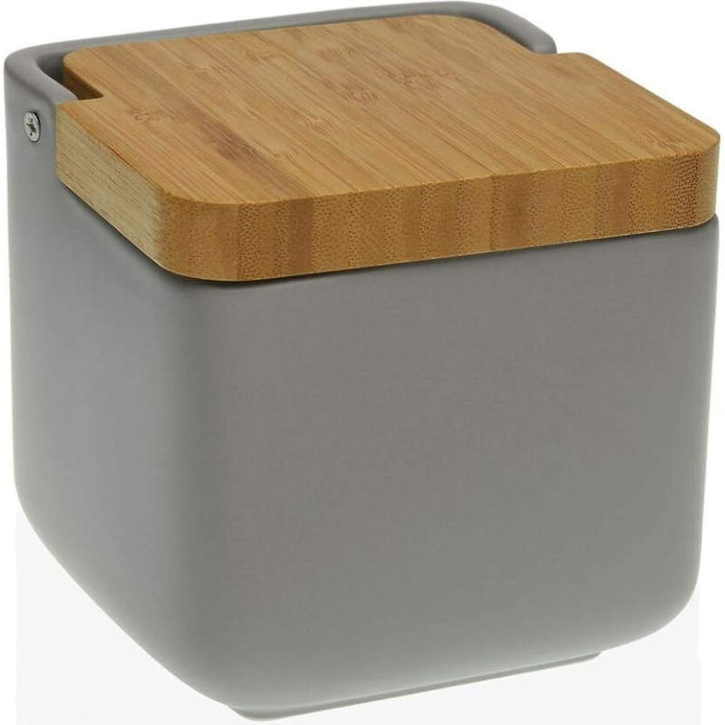 Salt Shaker with Lid Versa Grey Bamboo Dolomite (11,7 x 11 x 11,7 cm)