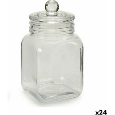 Jar Hermetically sealed Transparent Glass 1,2 L 11 x 19,5 x 11 cm (24 Units)