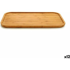 Snack tray Rectangular Brown Bamboo 36 x 1,5 x 24 cm (12 Units)