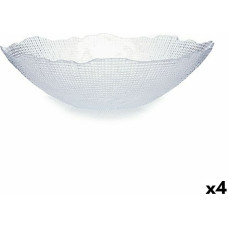 Bowl Infinity Transparent Crystal 31 x 8,3 x 31 cm (4 Units)