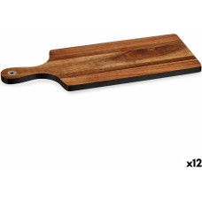 Cutting board Black Acacia 17,3 x 1,5 x 44,8 cm (12 Units)