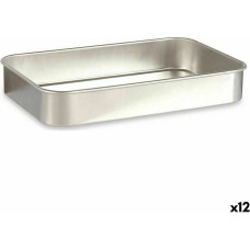 Roasting Tin Silver Aluminium 23,5 x 6 x 36 cm (12 Units)