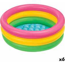 Inflatable Paddling Pool for Children Intex Sunset Rings 68 L 86 x 25 x 86 cm (6 Units)