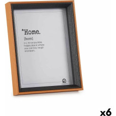 Photo frame Crystal Black Brown MDF Wood (17 x 22 x 3 cm) (6 Units)