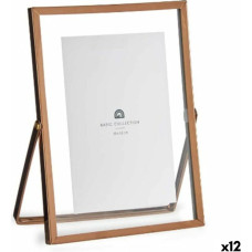 Photo frame Copper Metal Glass Plastic 15,5 x 1 x 20,7 cm (12 Units)