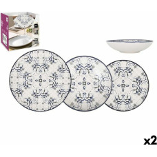 Dinnerware Set La Mediterránea Tesa 12 Pieces Porcelain (2 Units)