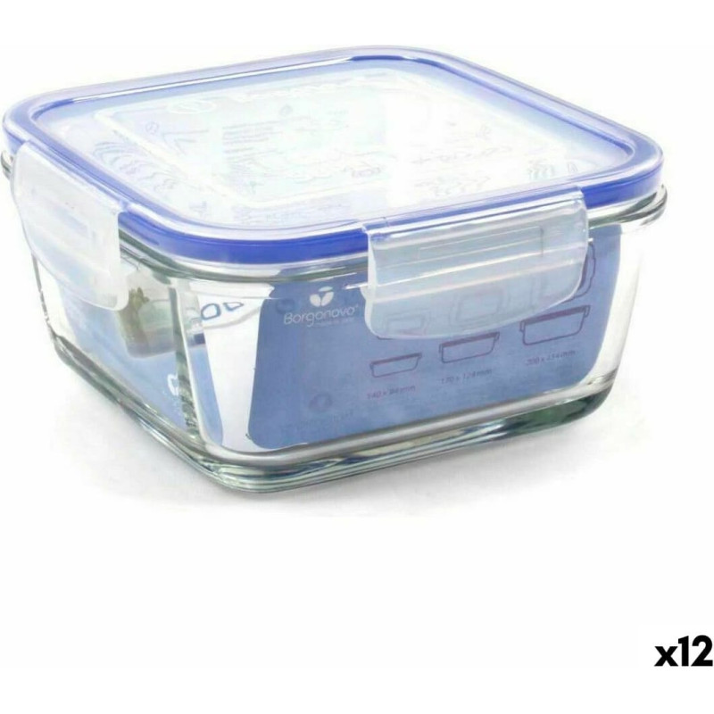 Hermetic Lunch Box Borgonovo Superblock Squared 15 x 15 x 7,5 cm (12 Units)