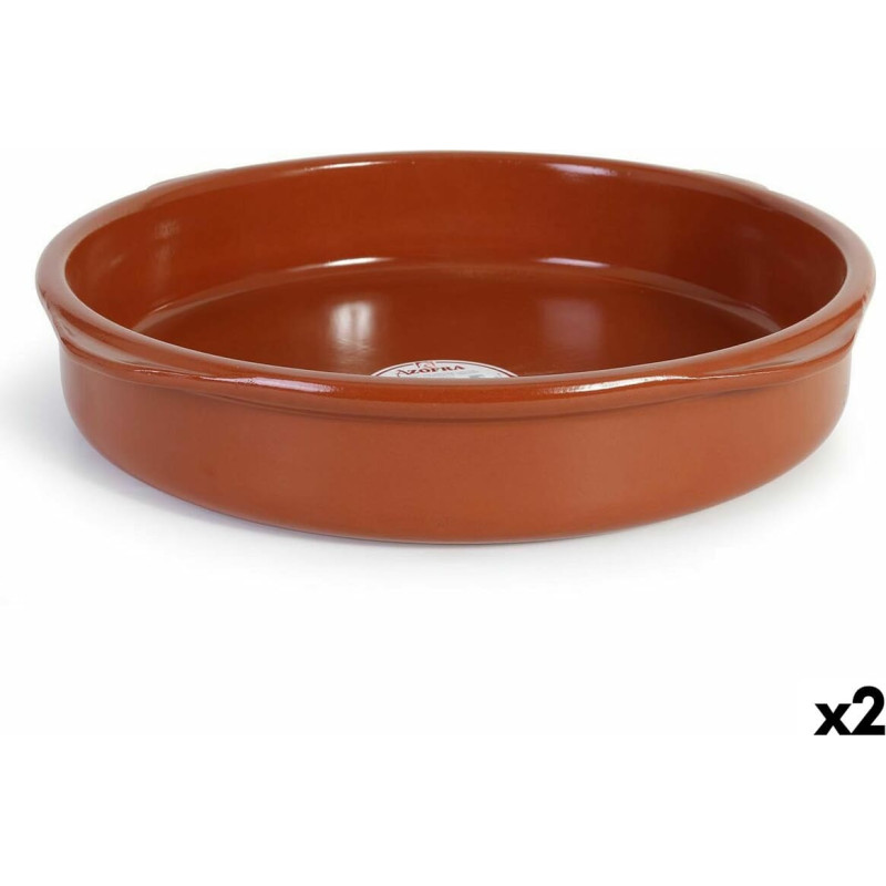 Saucepan Azofra Baked clay 43 x 43 x 7,5 cm (2 Units)