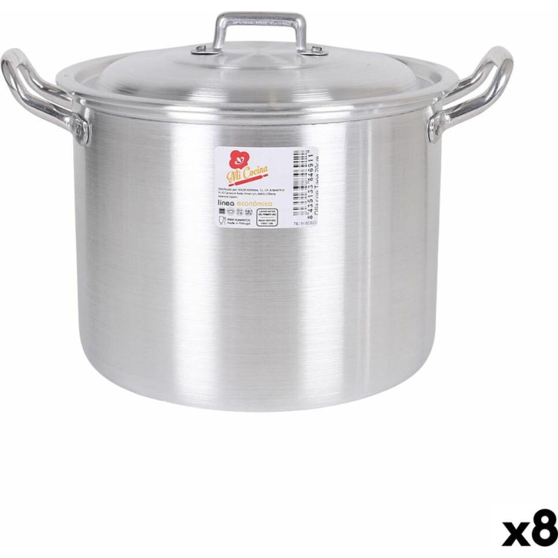 Casserole with Lid Aluminium 27 x 22 x 20 cm (8 Units)