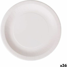 Plate set Algon Disposable White Cardboard 28 cm (36 Units)