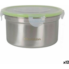 Hermetic Lunch Box Quttin Circular 900 ml Stainless steel (12 Units)