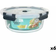 Hermetic Lunch Box Quttin Circular 900 ml Ø 18 x 7,5 cm (6 Units)