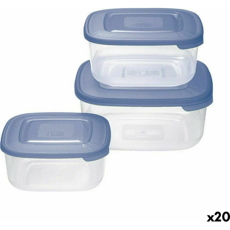 Set of lunch boxes Tontarelli Squared 3 Pieces (20 Units)