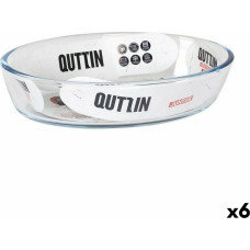 Serving Platter Quttin 700 ml Glass Oval (6 Units)