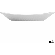 Serving Platter Quid Gastro Ceramic White (39,5 x 19 x 8 cm) (4 Units)