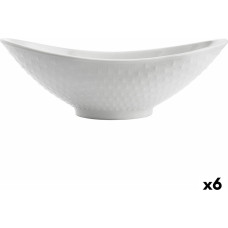 Pasniegšanas Plate Quid Gastro Ovāls Keramika Balts (21,5 x 12,5 x 7 cm) (6 gb.)