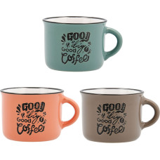 Set of Mugs Quid Frappe Deco Ceramic 80 ml Multicolour