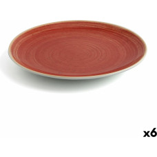 Flat plate Ariane Terra Ceramic Red (Ø 31 cm) (6 Units)