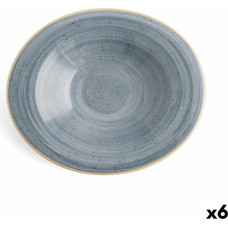 Deep Plate Ariane Terra Ceramic Blue (Ø 29 cm) (6 Units)